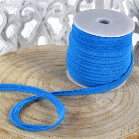 Stretchy Piping Ribbon Aqua Fabrics Hemmers