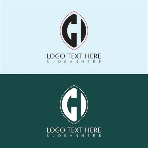 Diseño creativo del logotipo de la letra ci Vector Premium