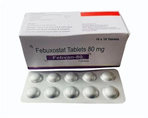 80mg Febuxostat Tablet At Rs 1600box Prayagraj Id 2852050376830