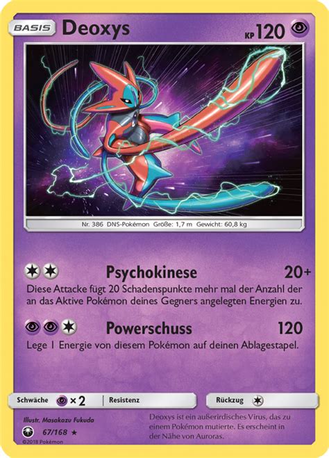 Deoxys Wert Bild K Nstler Seltenheit Pokemonkarte De