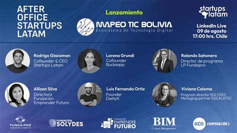 After Office Startups Latam Lanzamiento Mapeo Tic Bolivia Bolivia