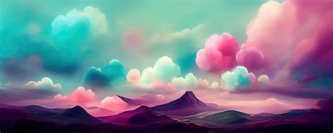 Premium Photo | Pastel colored landscape