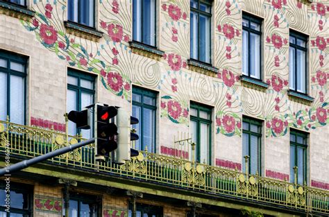 The Majolica House Majolikahaus With Its Floral Ornamentation Near