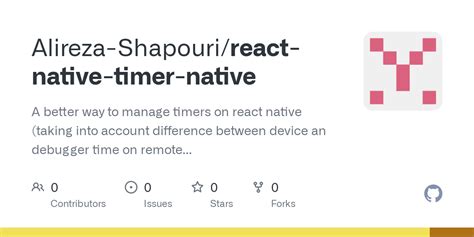 GitHub - Alireza-Shapouri/react-native-timer-native: A better way to ...