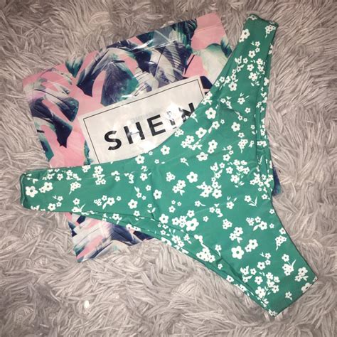 SHEIN Ditsy Floral Bikini Bottoms In Perfect Depop