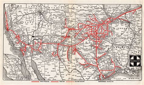 1928 Antique Santa Fe Railroad Map Santa Fe Railway Map - Etsy | Horse ...