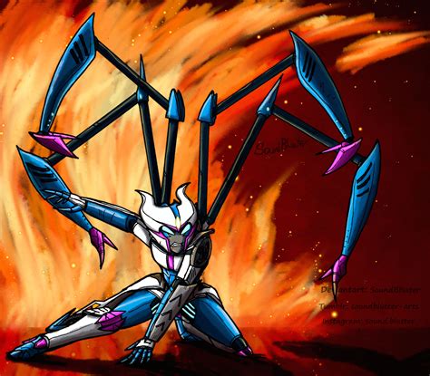 Ablaze Shattered Glass Airachnid By Soundbluster On Deviantart