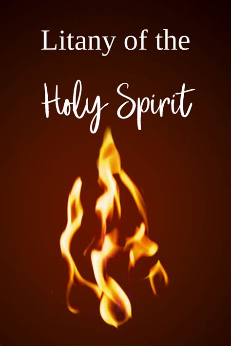 Litany Of The Holy Spirit Marian Graces