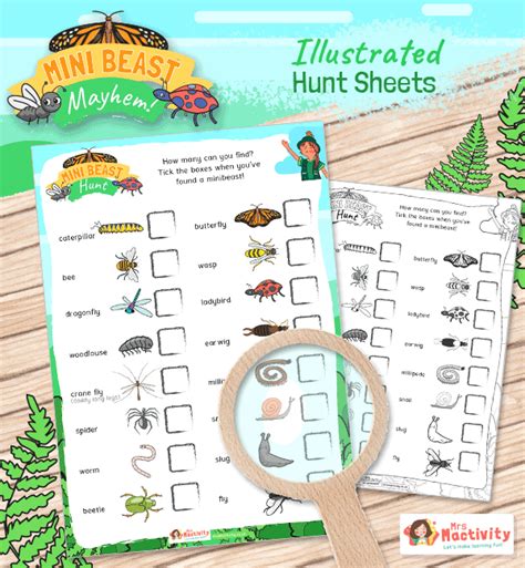 Minibeast Hunt Sheet Eyfs Ks1 Minibeast Resources