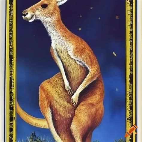 Kangaroo Tarot Card On Craiyon