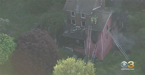 Firefighter Injured Battling House Fire In Westtown Township Cbs Philadelphia