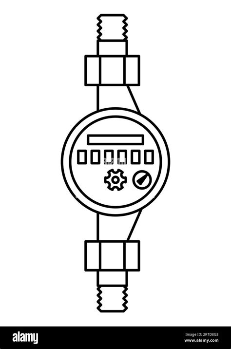 Illustration Of Water Meter Industrial Image Of Plumbing Object Stock