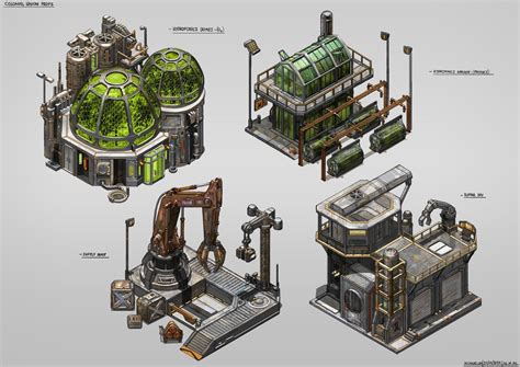 Isometric Game Concepts Nicholas Lim Props Concept Sci Fi Concept