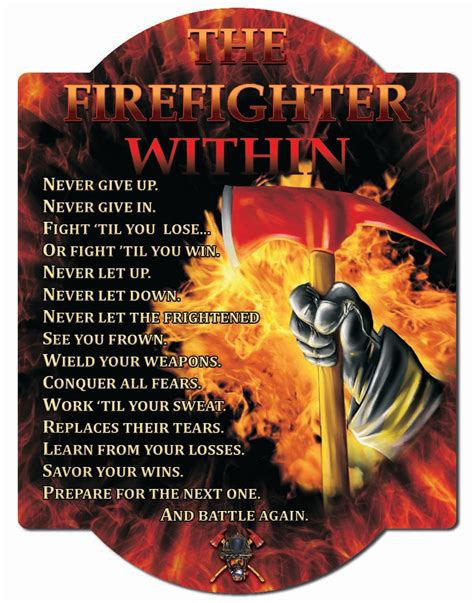 Firefighter Oath Hardboard Wall Sign