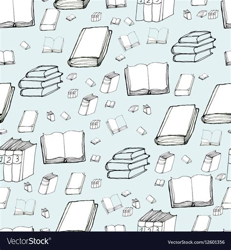 Seamless Pattern With Books Royalty Free Vector Image