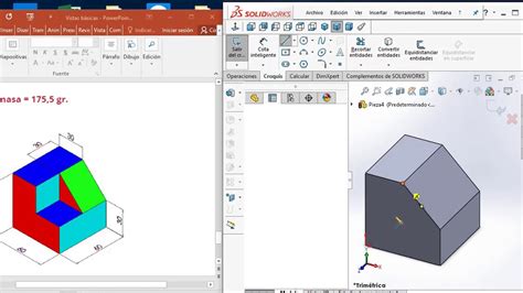 Tutorial básico en SolidWorks principiantes dibujo isométrico manejo