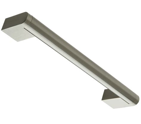 Hafele Boston Solid Steel Bar Cupboard Pull Handles 709mm 1157mm C C Brushed Satin Nickel