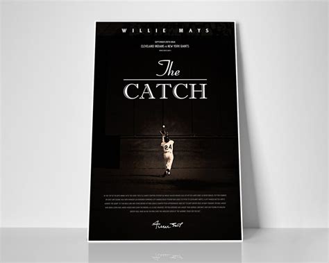 Willie Mays the Catch Poster - Etsy