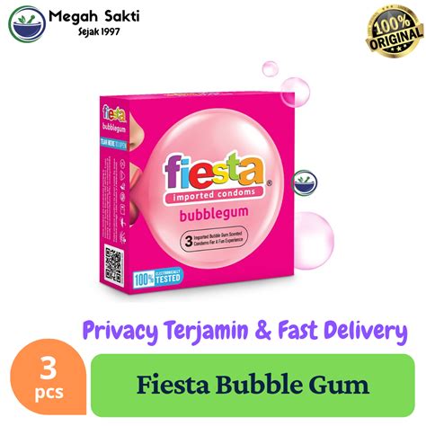 Kondom Sutra Fiesta Bubble Gum Isi S Lazada Indonesia