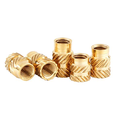 Pcs Brass Heat Set M M Insert Nut Hot Melt Thread Knurled Handcraft Tool EBay