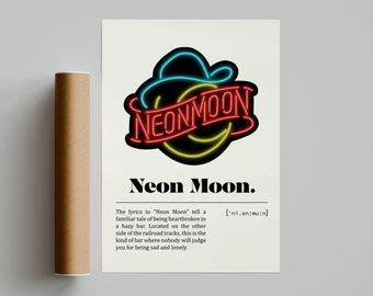 Neon Moon Brooks and Dunn Poster - Etsy