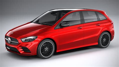 Mercedes Benz B Class AMG 2023 3D Model 159 Max Ma Obj Lwo Fbx