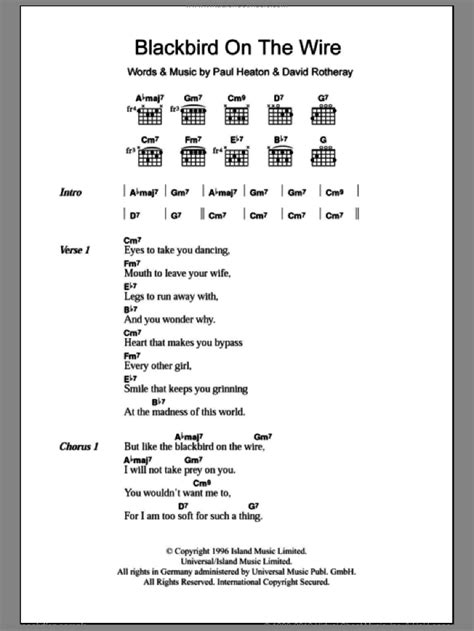 Blackbird Guitar Chords