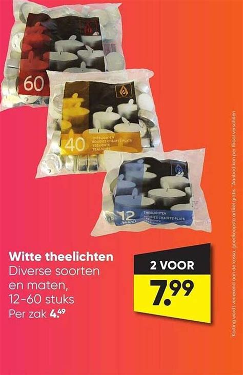 Witte Theelichten Aanbieding Bij Big Bazar Folders Nl