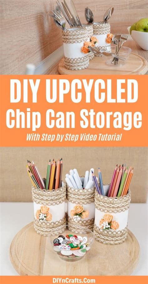 Upcycle Pringles Cans Into These Rustic Storage Containers Diy And Crafts