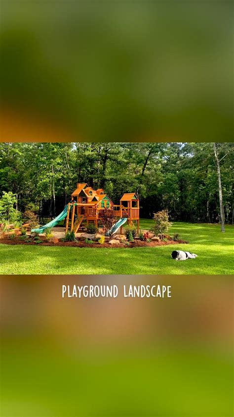 Playground Landscape | Playground landscaping, Backyard makeover, Small ...