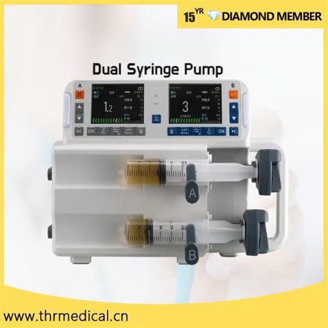 High Quality Hospital Portable Double Channels Syringe Pump THR SPD2