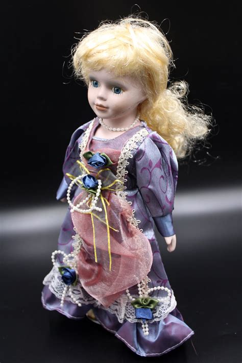 Vintage Porcelain Doll Blonde Porcelain Doll New Year Gift Etsy
