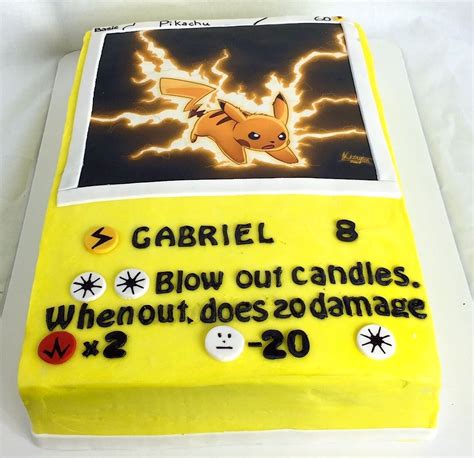 Pokemon Birthday Cake Pokemon Birthday Birthdaycake Cake Yellow