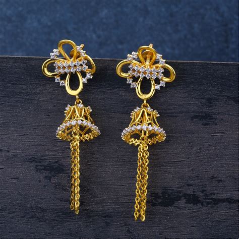 Gold Latkan Earrings Atelier Yuwaciaojp