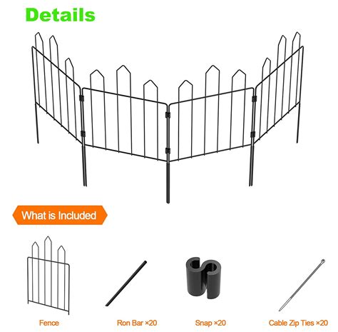 10 Pack Decorative Garden Fence Border Small Animal Barrier Fence No