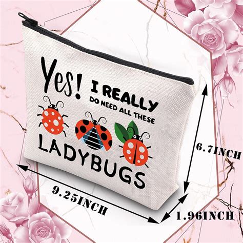 BDPWSS Ladybug Makeup Bag - Good Luck Ladybug Symbol, Cute Insect Gifts