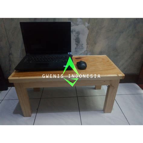 Jual MEJA BELAJAR LESEHAN KAYU JATI BELANDA Ukuran P 57 X L 37 X T 30