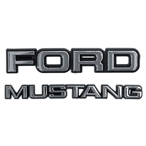 Mustang Trunk Emblems Ford And Mustang Stick On Kit Chrome 1979 1982