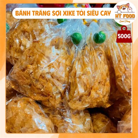 Bánh Tráng Sợi Xike Tỏi Siêu Cay 500g Muối Tôm Tây Ninh, Hút Chân Không ...