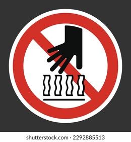 Hot Surface Do Not Touch Vector Stock Vector Royalty Free 2292885513 Shutterstock