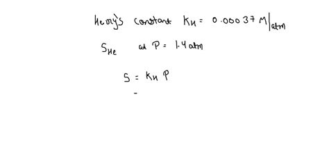 Solved Question 4 Of 4 The Henrys Law Constant At 25 C For Coz In