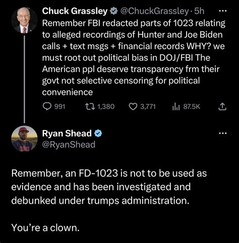 Ryan Shead On Twitter Chuck Grassley Should Have Retired When Bush Ii