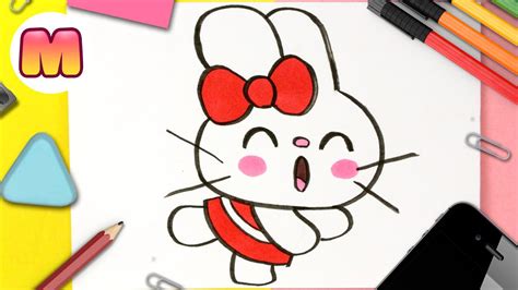 COMO DIBUJAR UN CONEJO KAWAII PASO A PASO Dibujos kawaii fáciles