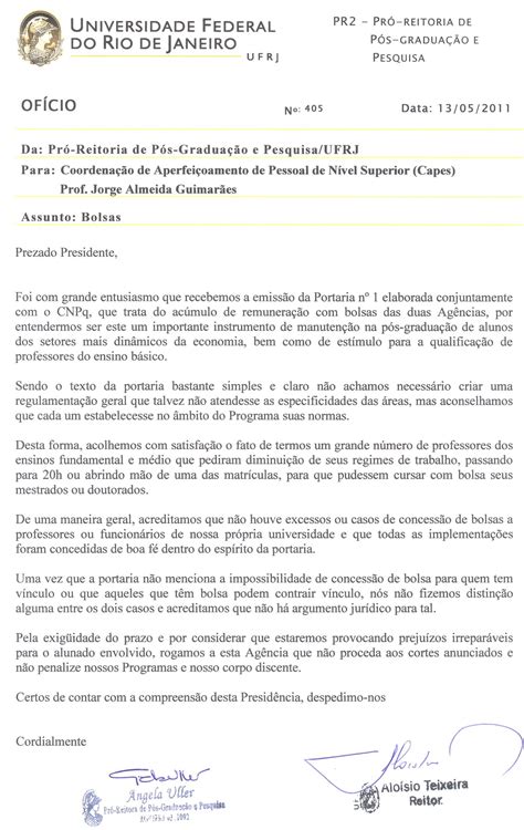 Carta De Apresentação Para Faculdade REVOEDUCA