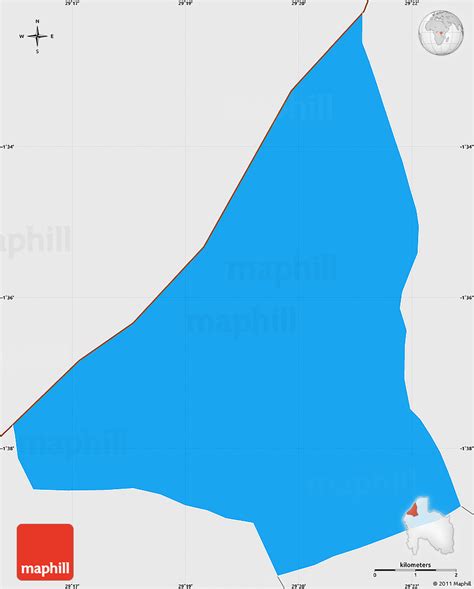 Political Simple Map Of Rwerere Single Color Outside Borders And Labels