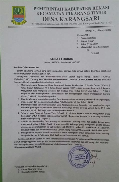 Detail Contoh Surat Tembusan Kepala Desa Koleksi Nomer