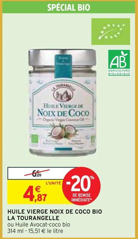 Promo La Tourangelle Huile Vierge Noix De Coco Bio Chez Intermarch