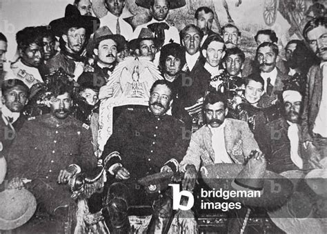 Image of General Pancho Villa and Emiliano Zapata with comrades in the ...