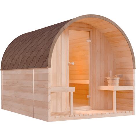 Finntherm Fasssauna Aus Holz Scandipod Outdoor Sauna Mit Terrasse