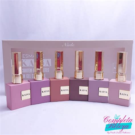 Kit Esmaltes Em Gel Tons Nude Ml Kaisa Shopee Brasil